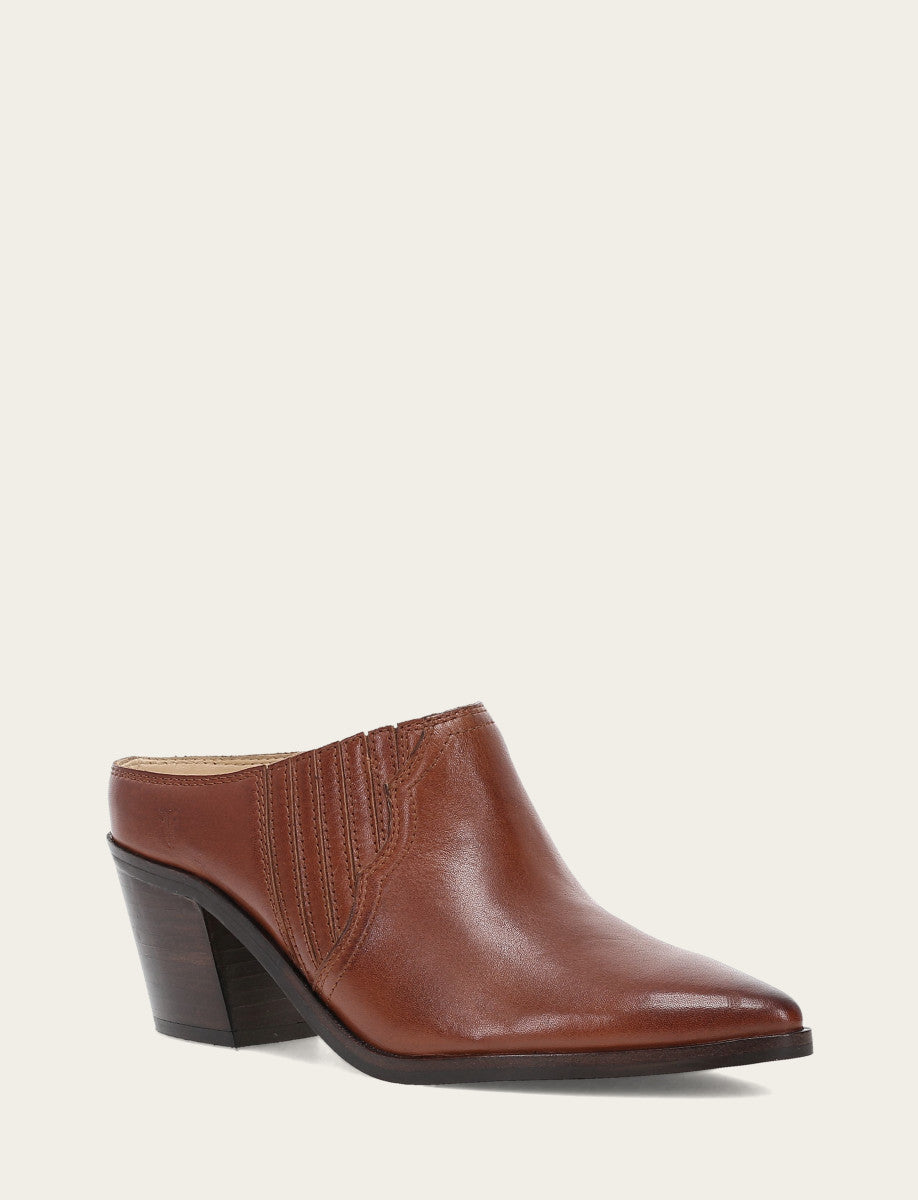 Frye Women's Cinnamon Sara Western Mules Cinnamon