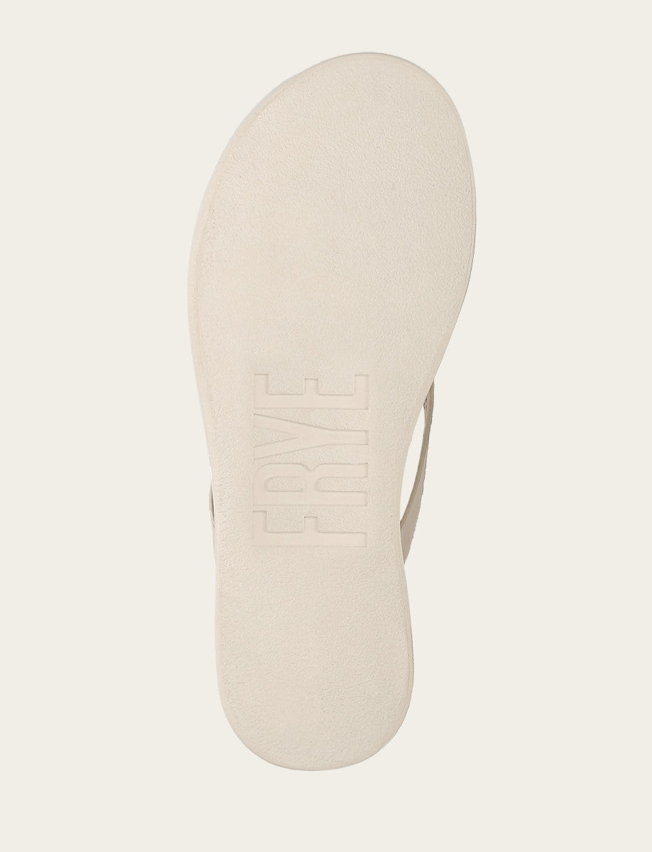 Frye Women's Ivory Maya Buckle Thong Sandals Ivory