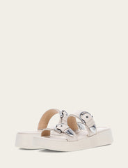 Frye Women's Ivory Maya Buckle Sandals Ivory