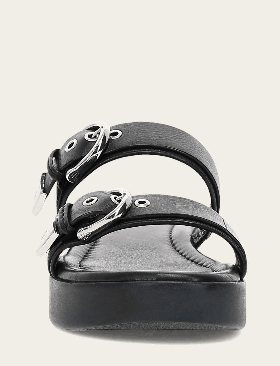 Frye Women's Black Maya Buckle Sandals Black