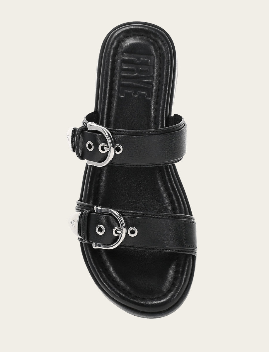 Frye Women's Black Maya Buckle Sandals Black