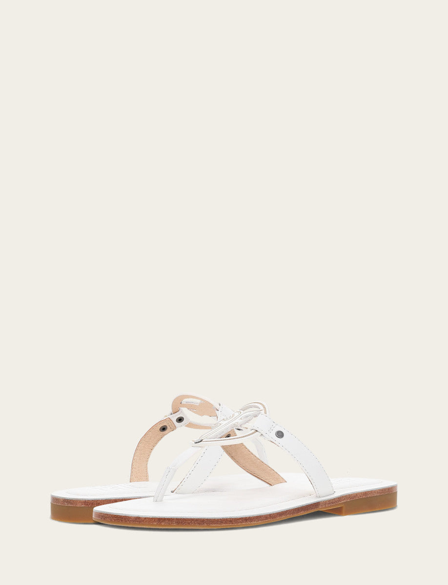 Frye Women's White Taylor Logo Sandals White