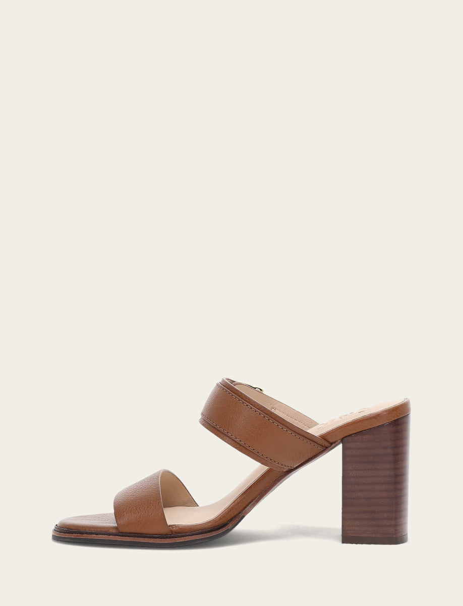 Frye Women's Dark Latte Stella Buckle Slide Sandals Dark Latte
