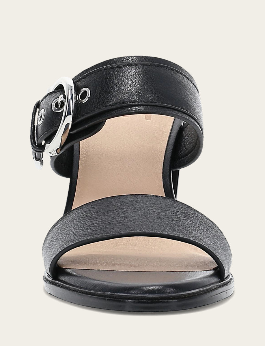 Frye Women's Black Stella Buckle Slide Sandals Black