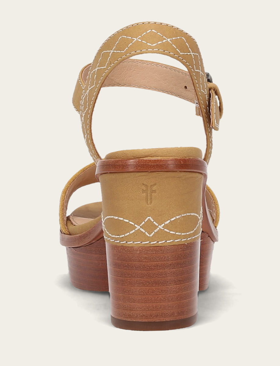 Frye Women’s Banana Pipa Woodstock Sandals Banana