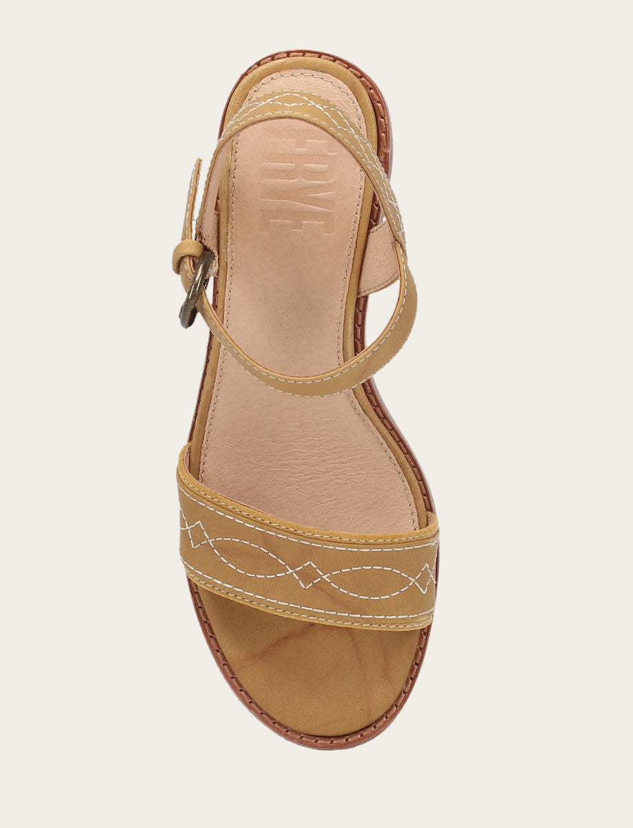 Frye Women’s Banana Pipa Woodstock Sandals Banana