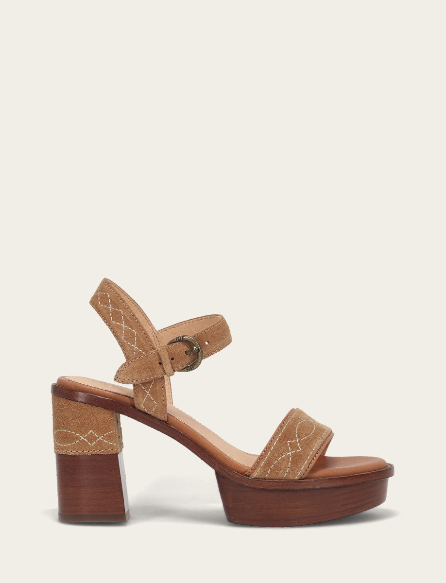 Frye Women’s Almond Pipa Woodstock Sandals Almond