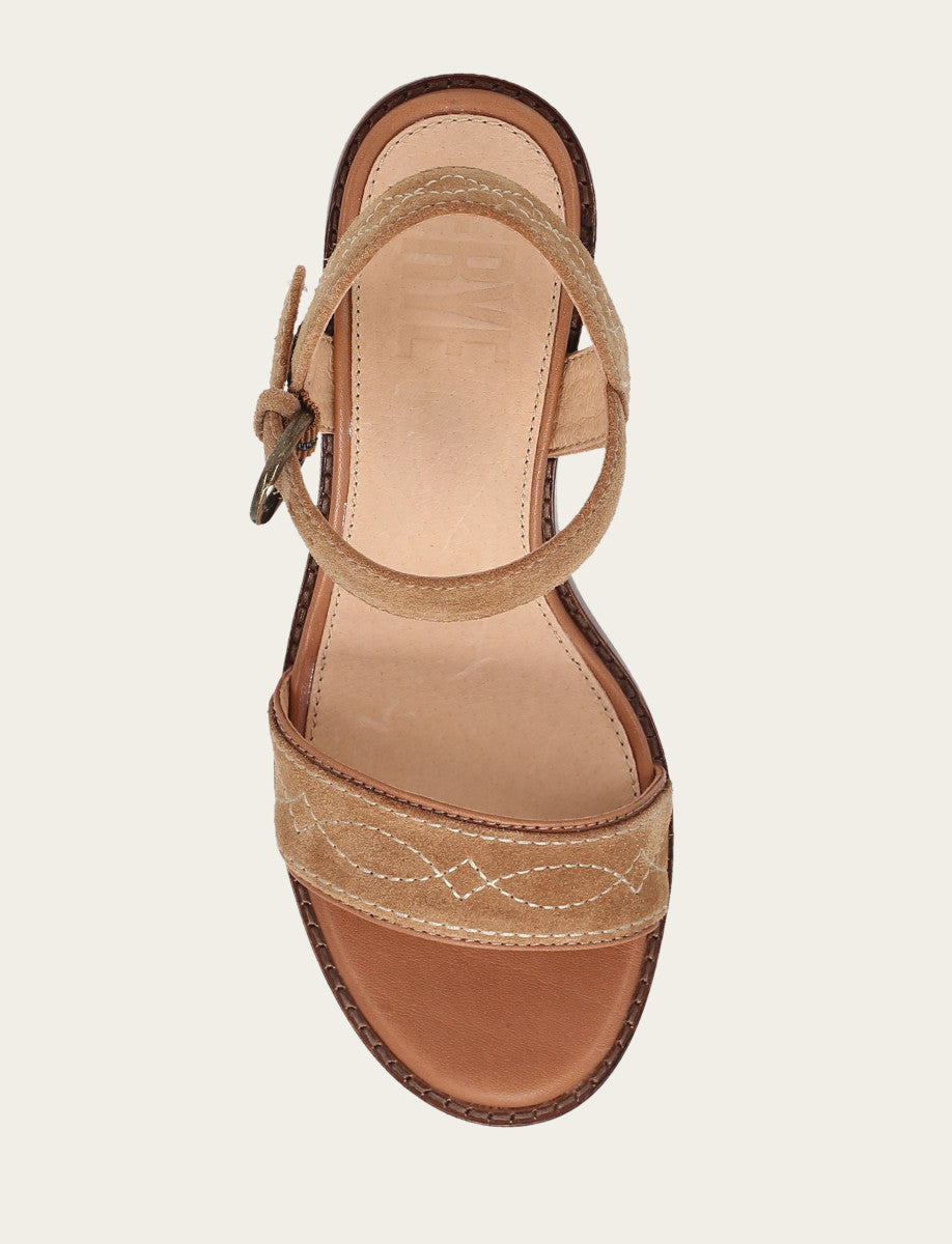 Frye Women’s Almond Pipa Woodstock Sandals Almond