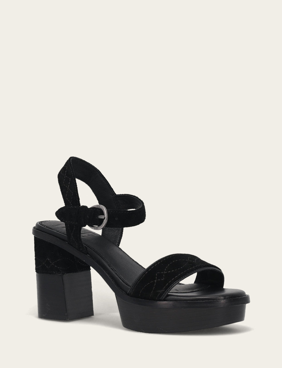 Frye Women’s Black Pipa Woodstock Sandals Black