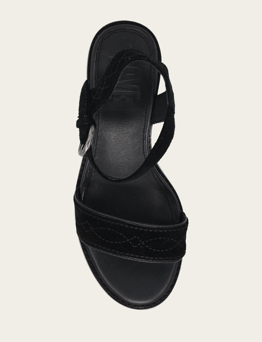 Frye Women’s Black Pipa Woodstock Sandals Black