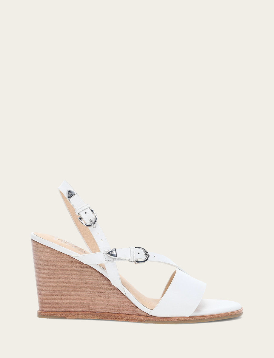 Frye Women's White Rachel Buckle Sandals White