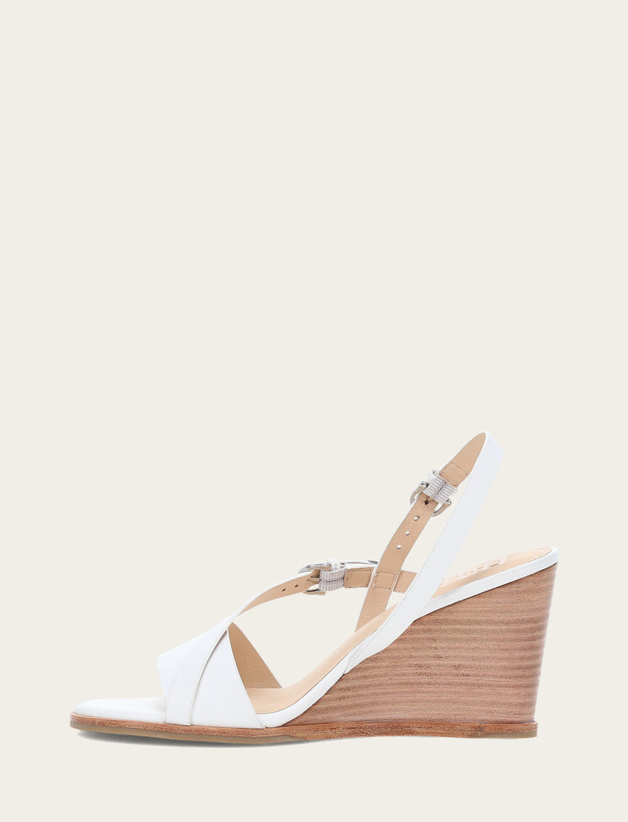Frye Women's White Rachel Buckle Sandals White