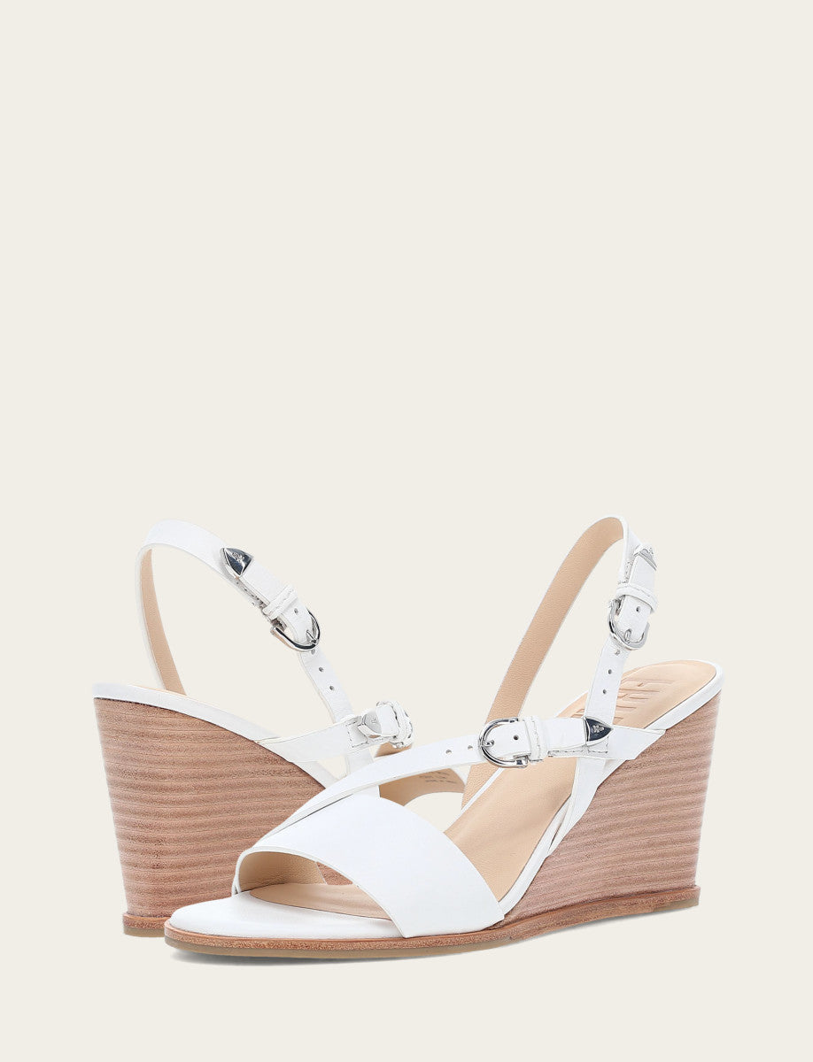 Frye Women's White Rachel Buckle Sandals White