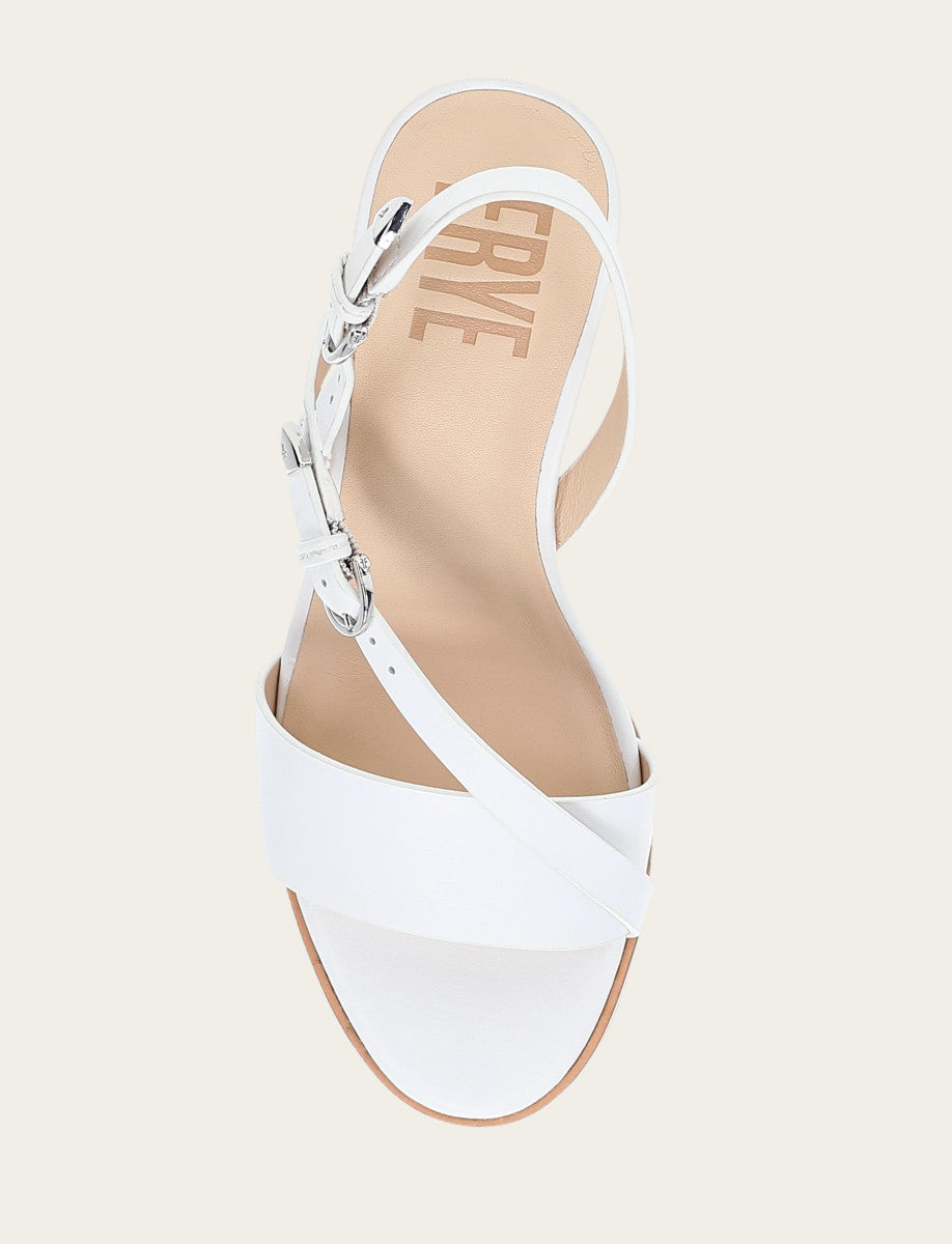 Frye Women's White Rachel Buckle Sandals White