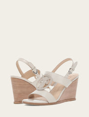 Frye Women's Ivory Rachel Logo Sandals Ivory