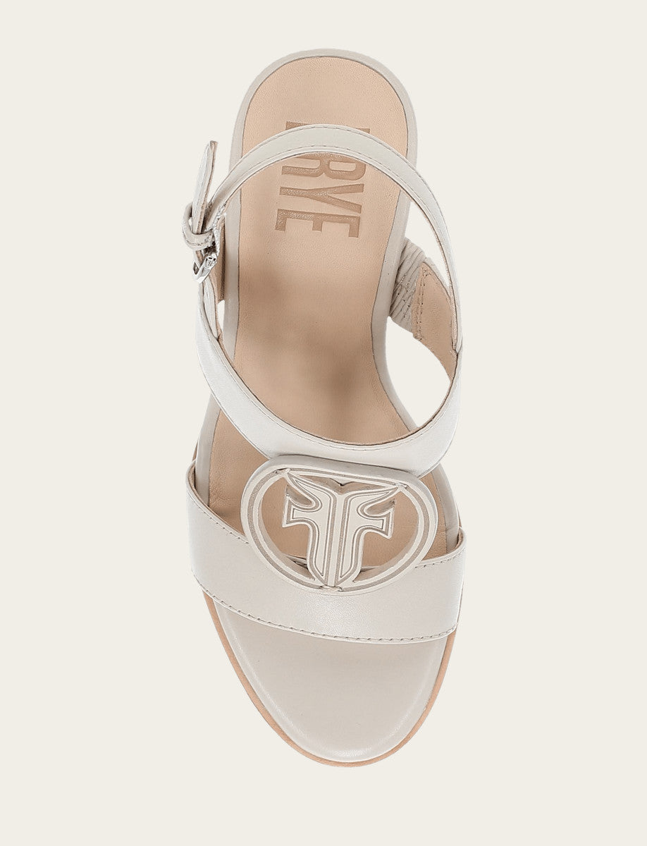 Frye Women's Ivory Rachel Logo Sandals Ivory