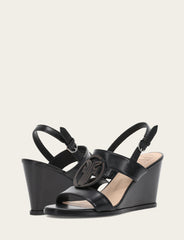 Frye Women's Black Rachel Logo Sandals Black