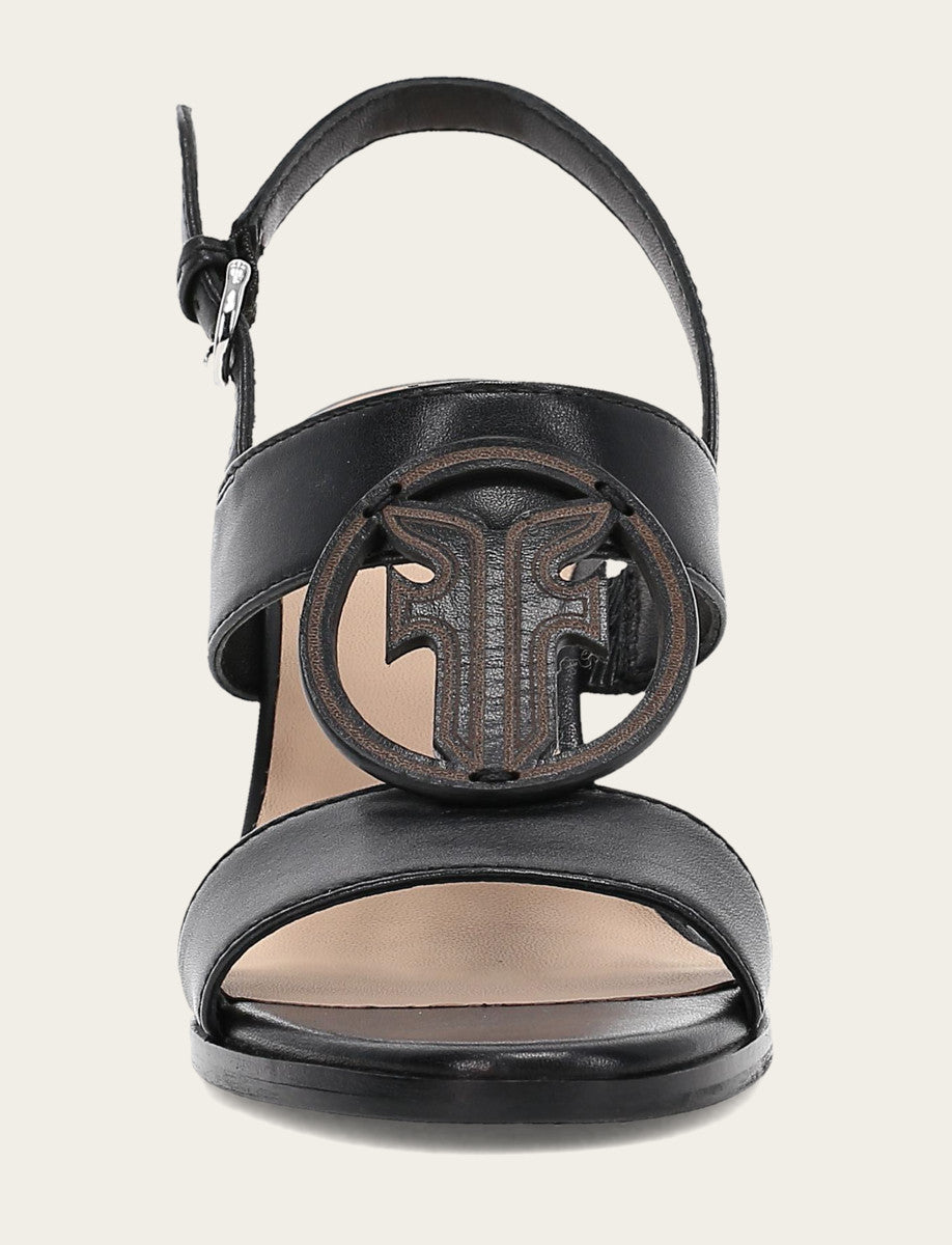 Frye Women's Black Rachel Logo Sandals Black