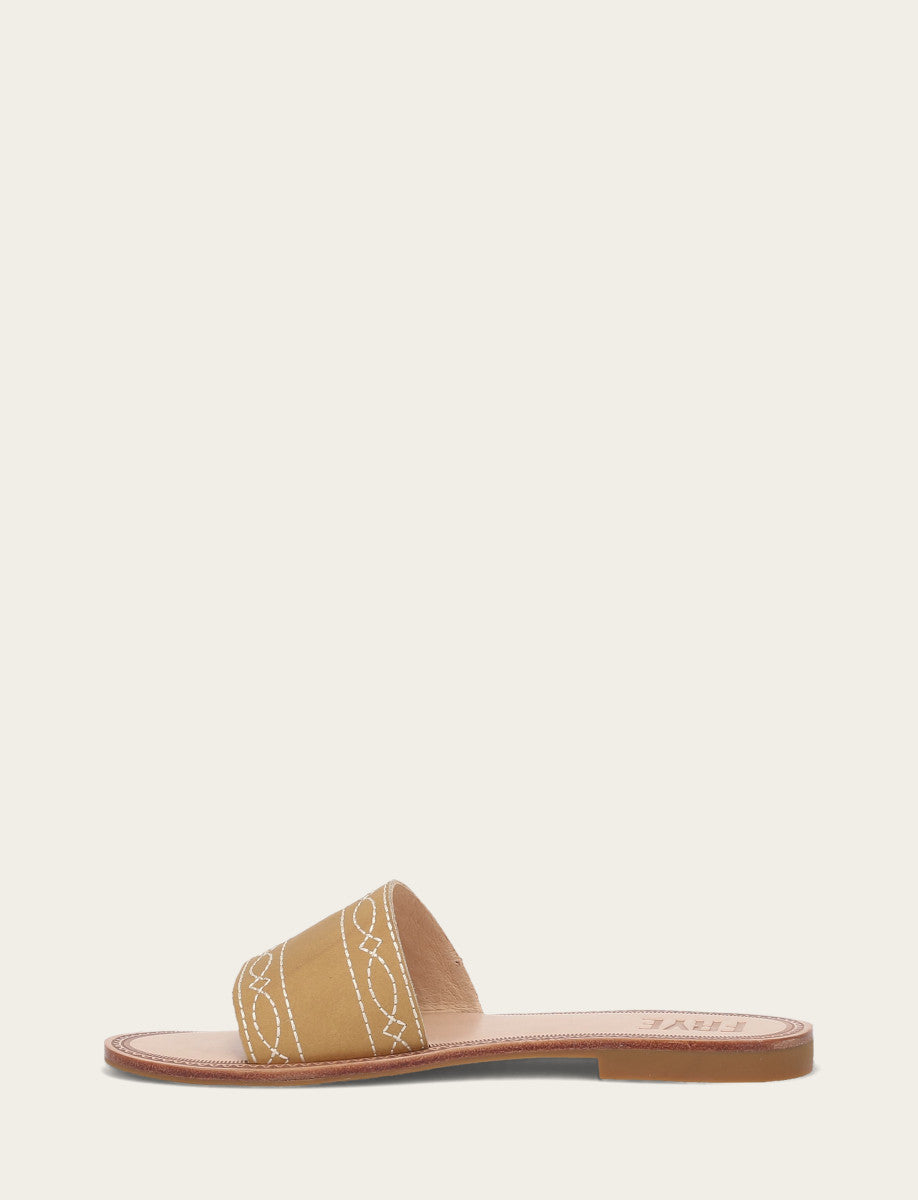 Frye Women's Banana Ava Woodstock Slide Sandals Banana