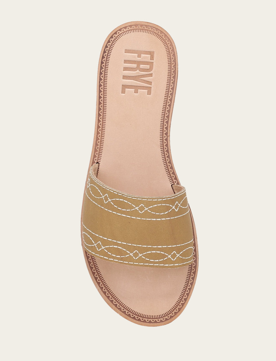 Frye Women's Banana Ava Woodstock Slide Sandals Banana