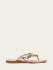 Frye Women's Gold Mirror Ava Fringe Sandals Gold Mirror