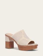 Frye Women's Ivory Pipa Crochet Platform Sandals Ivory