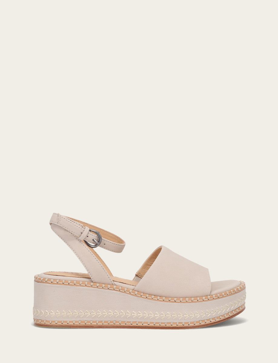 Frye Women's Ivory Joy Ankle Strap Platform Sandals Ivory