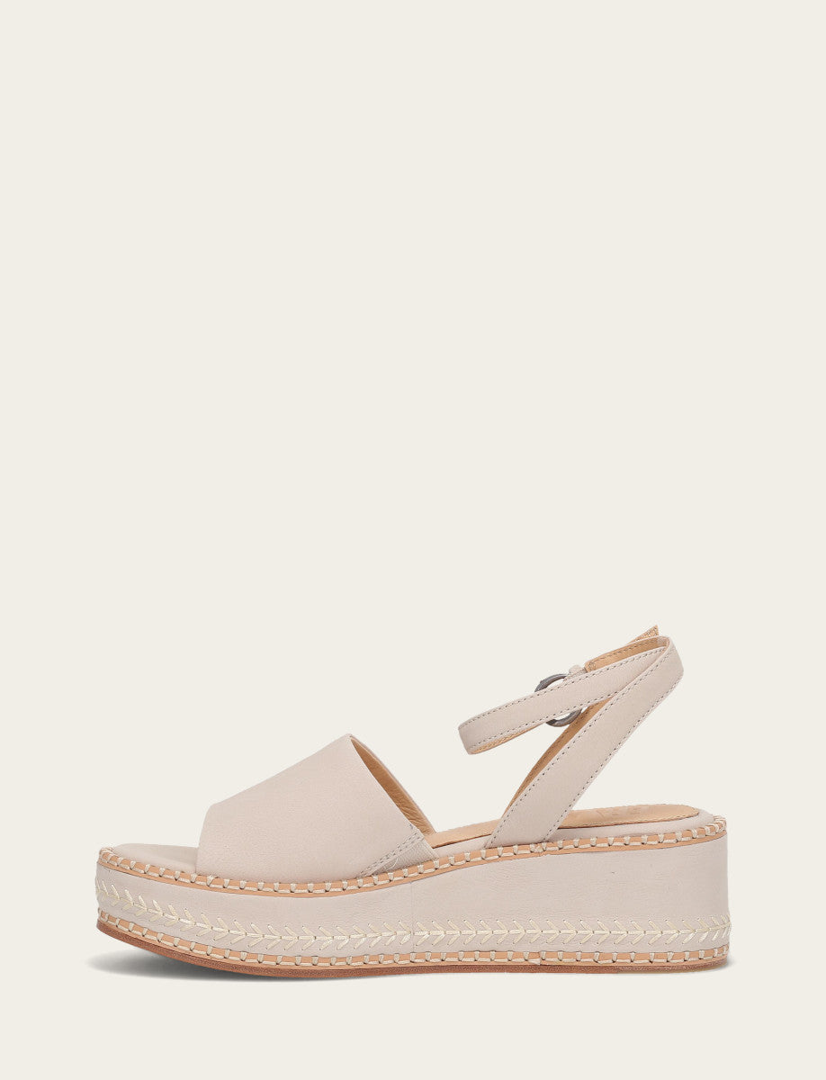 Frye Women's Ivory Joy Ankle Strap Platform Sandals Ivory