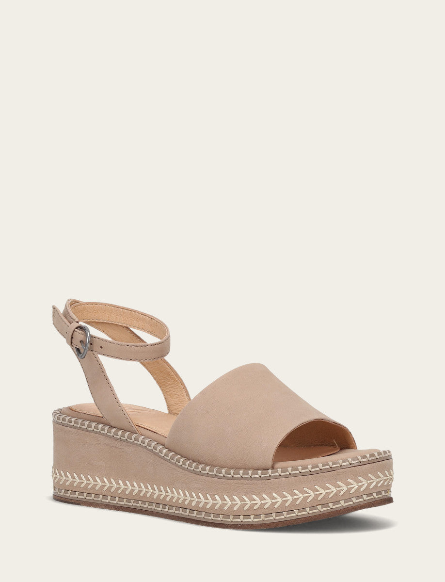 Frye Women's Clay Joy Ankle Strap Platform Sandals Clay