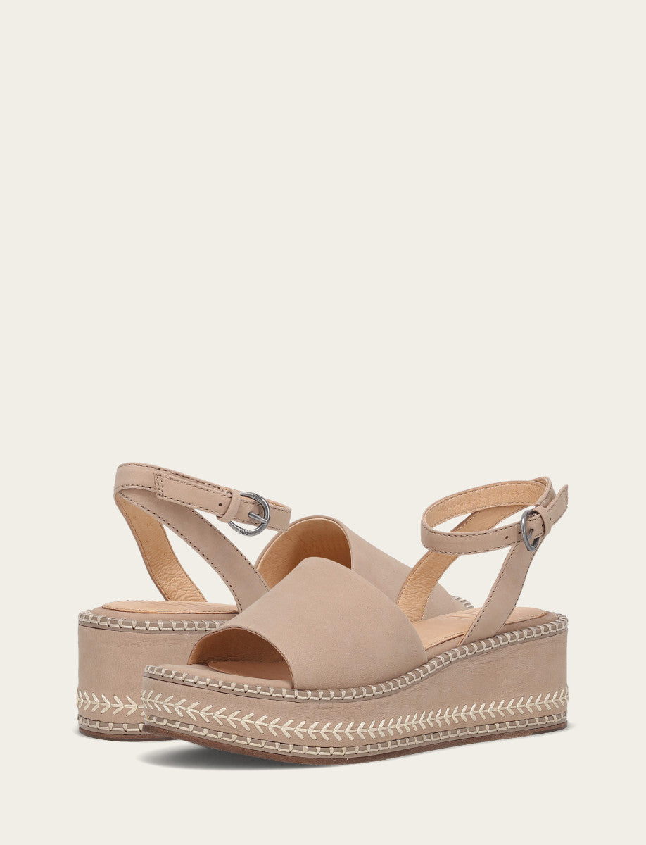 Frye Women's Clay Joy Ankle Strap Platform Sandals Clay