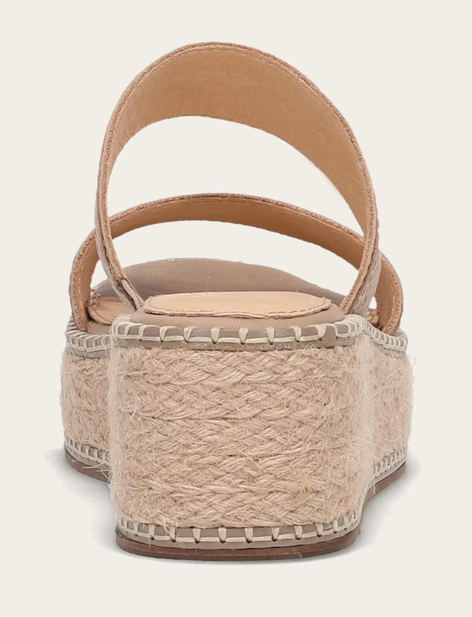 Frye Women's Clay Joy Woodstock 2 Band Platform Slide Sandals Clay