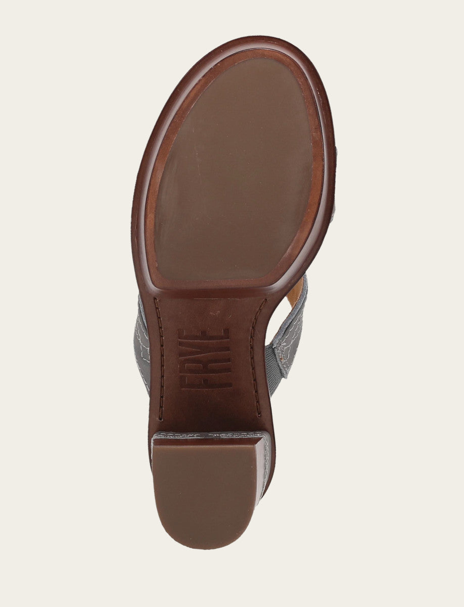 Frye Women's Grey Sky Pipa Woodstock 2 Band Platform Sandals Grey Sky