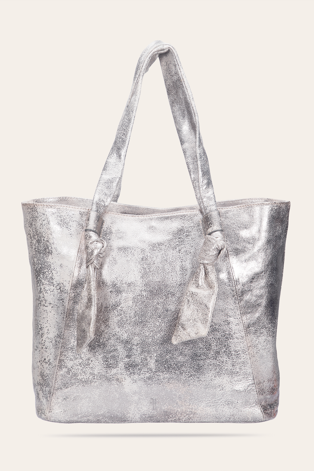Frye Women's Nora Knotted Tote Bag Cream Metallic