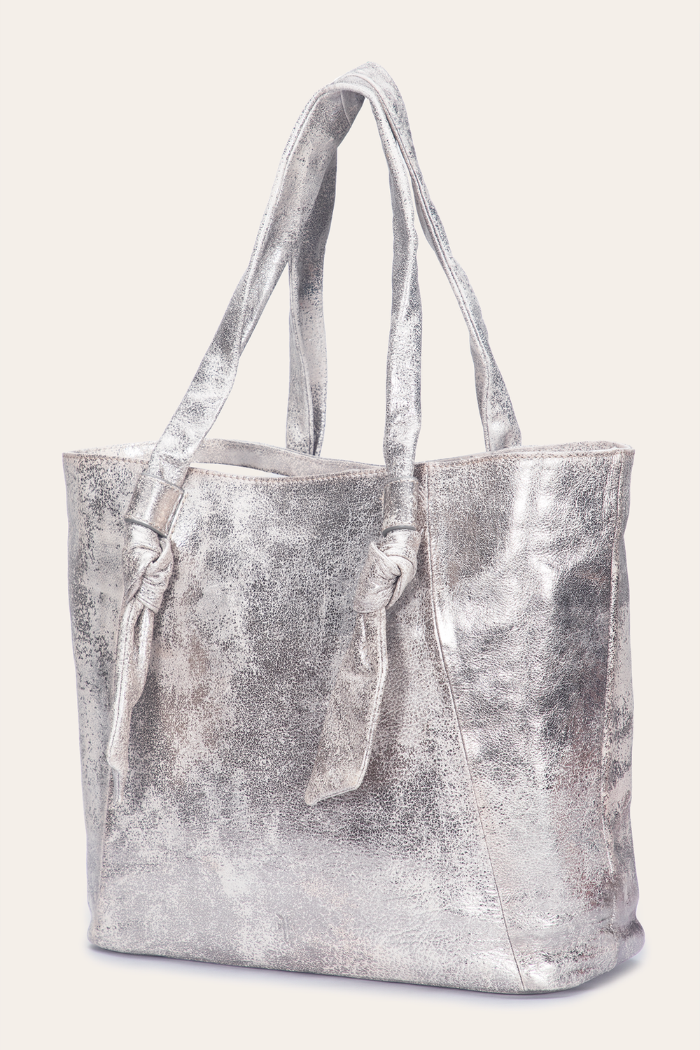 Frye Women's Nora Knotted Tote Bag Cream Metallic