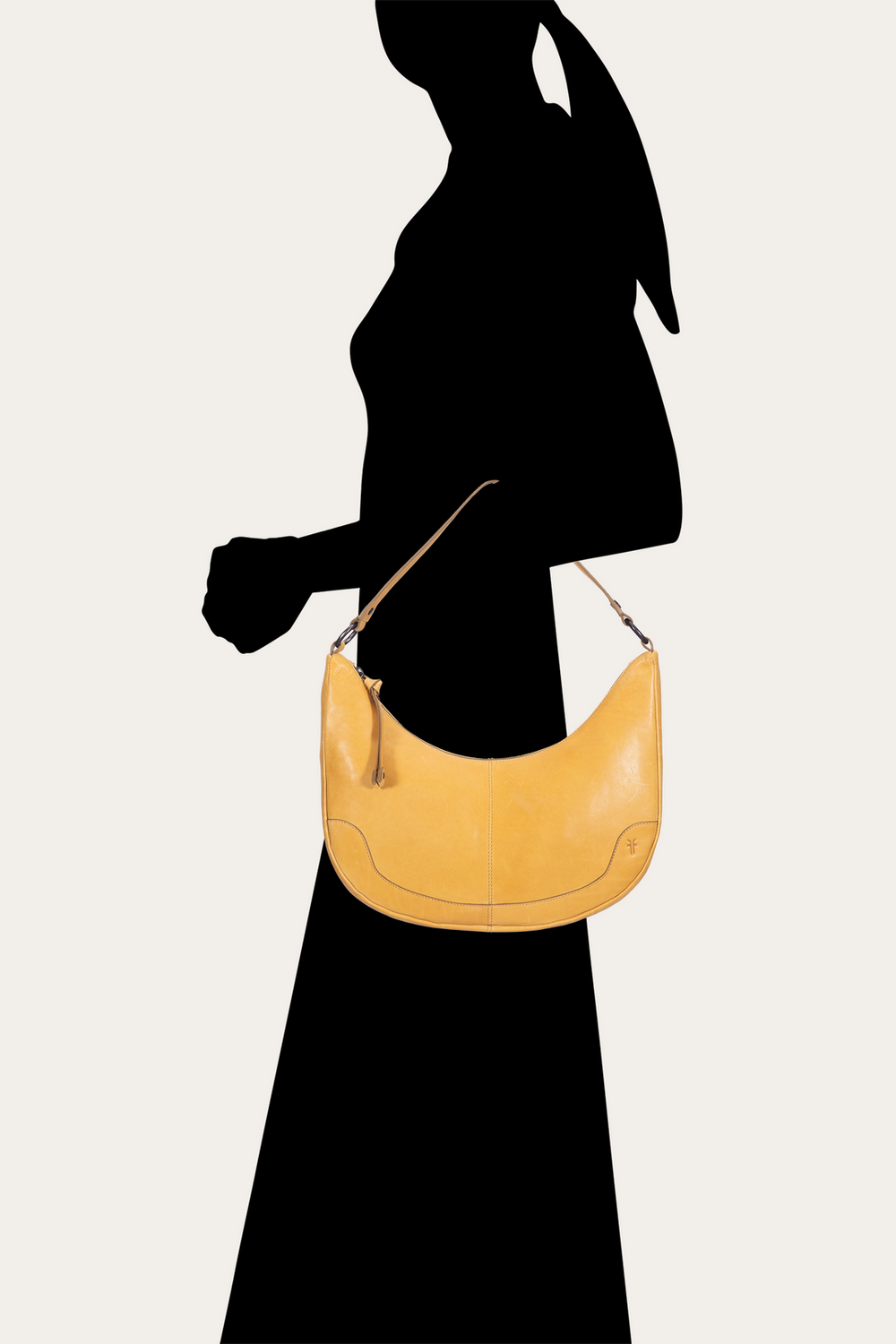 Frye Women's Melissa Crescent Hobo Handbag Mustard