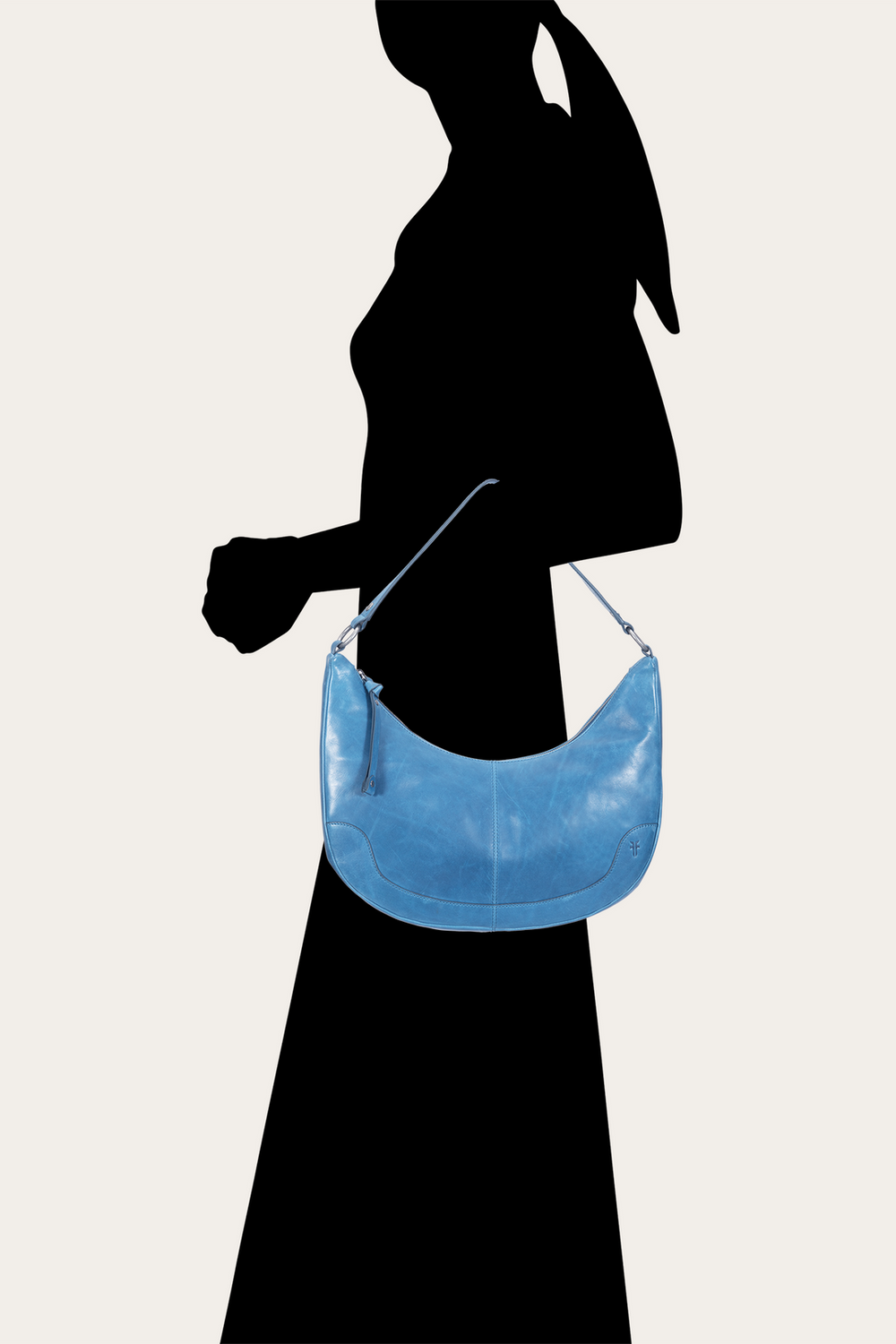 Frye Women's Melissa Crescent Hobo Handbag Ink