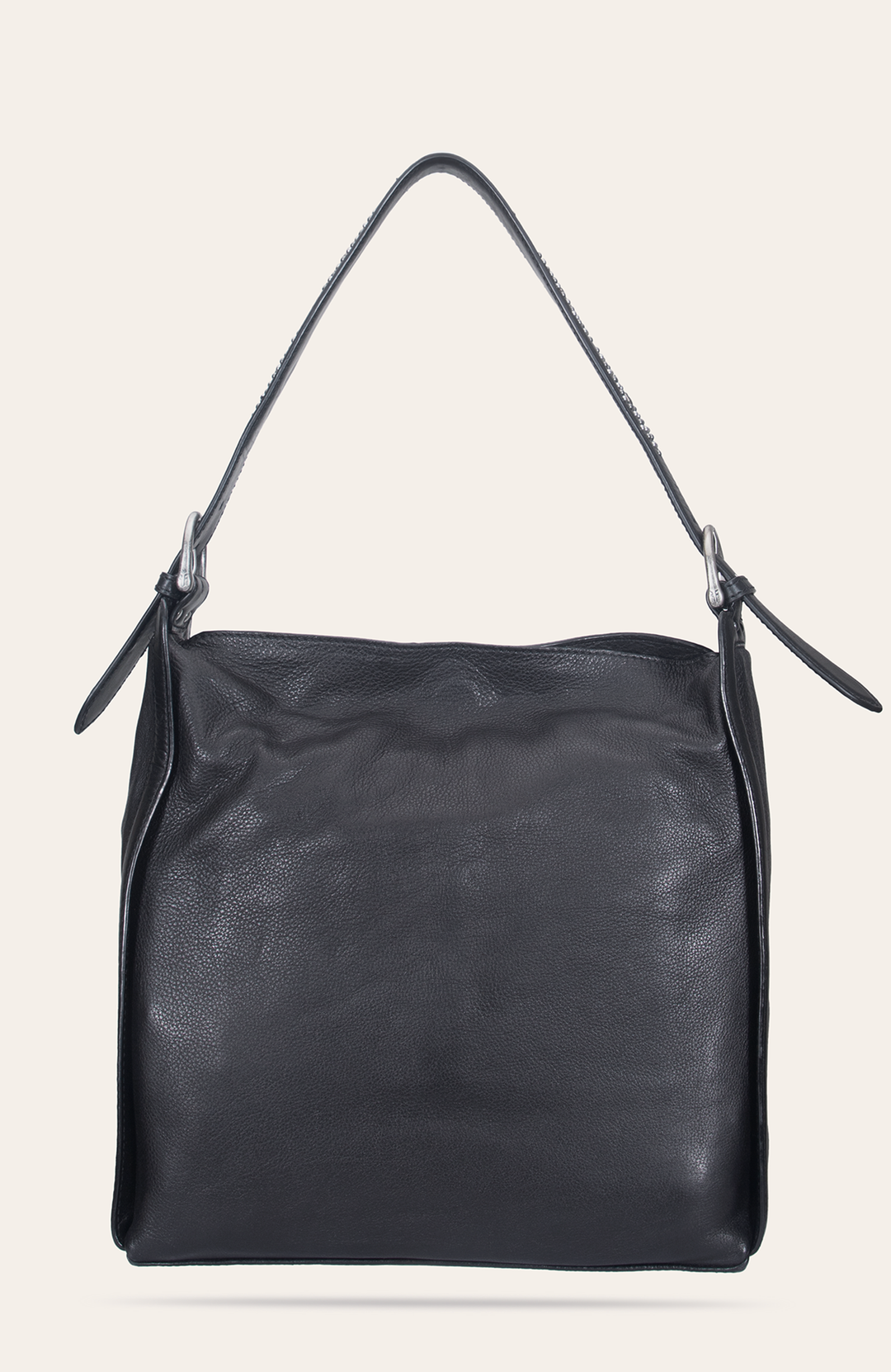 Frye Women's Black Carla Studded Hobo Handbag Black