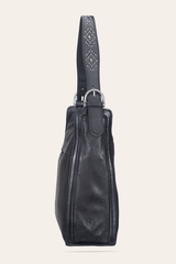 Frye Women's Black Carla Studded Hobo Handbag Black