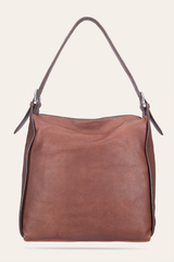 Frye Women's Cognac Carla Studded Hobo Handbag Cognac