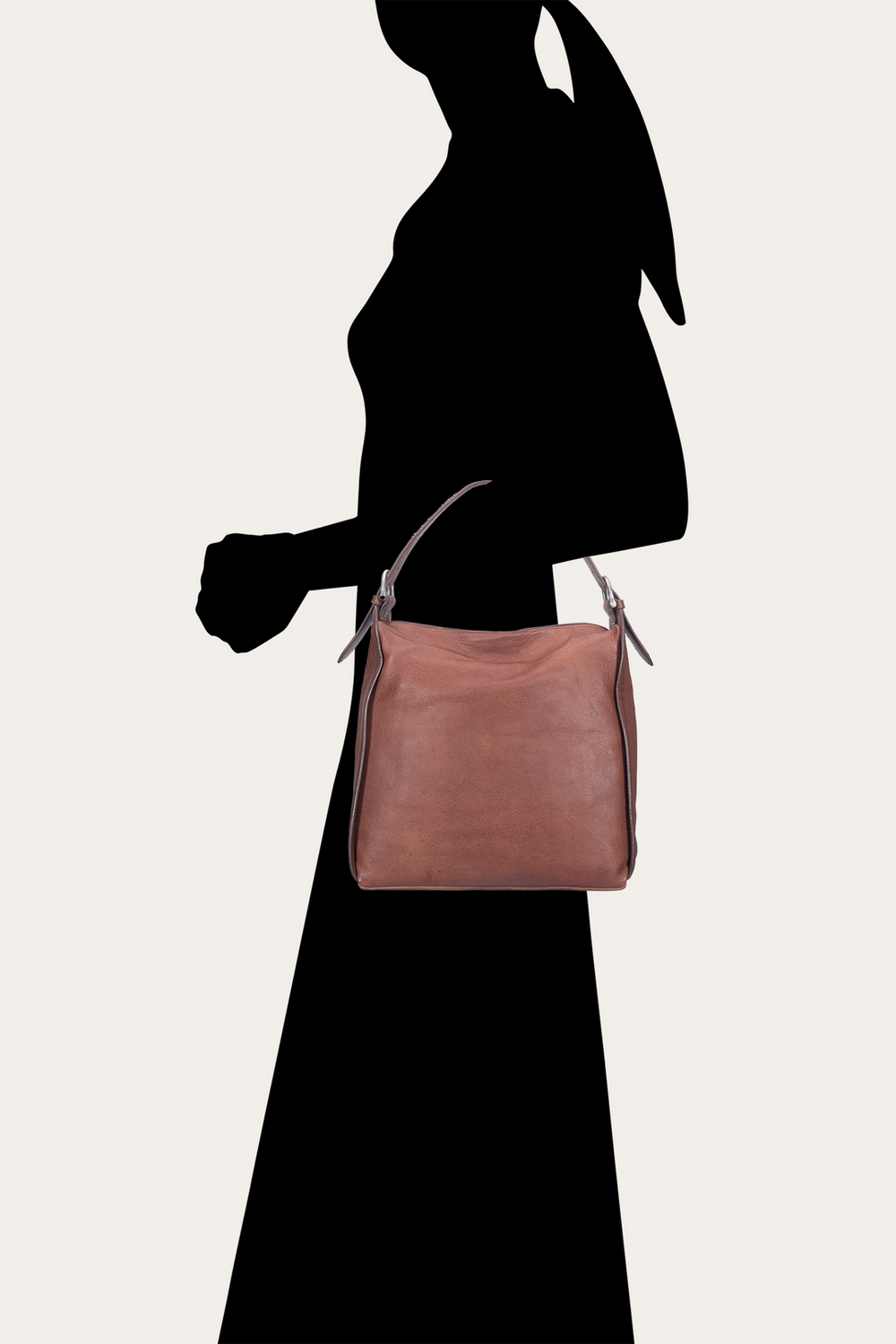 Frye Women's Cognac Carla Studded Hobo Handbag Cognac