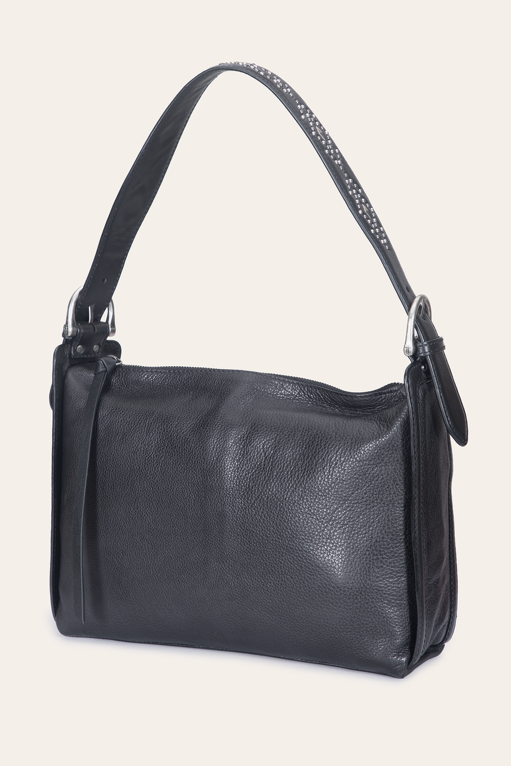 Frye Women's Black Carla Studded Shoulder Bag Black