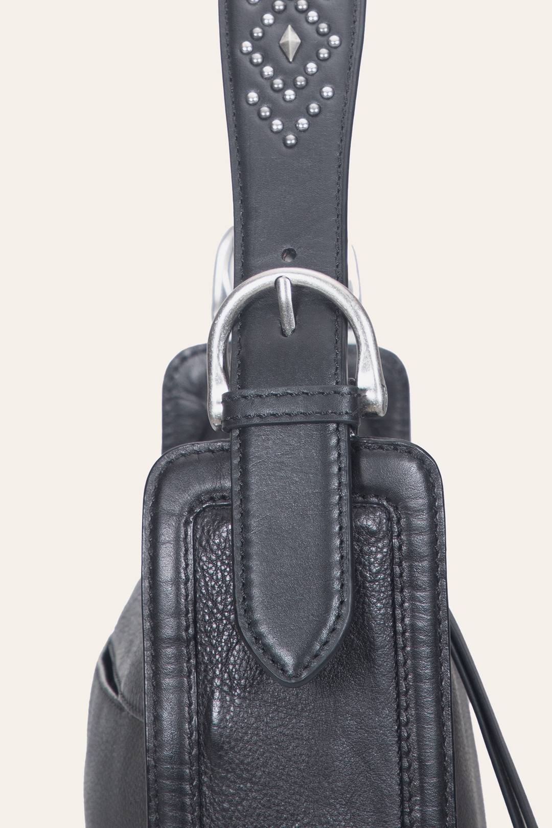Frye Women's Black Carla Studded Shoulder Bag Black