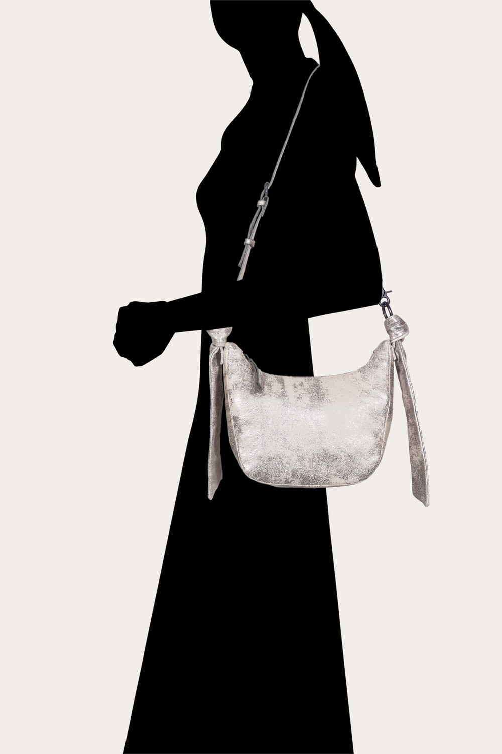 Frye Women's Nora Crossbody Bag Cream Metallic