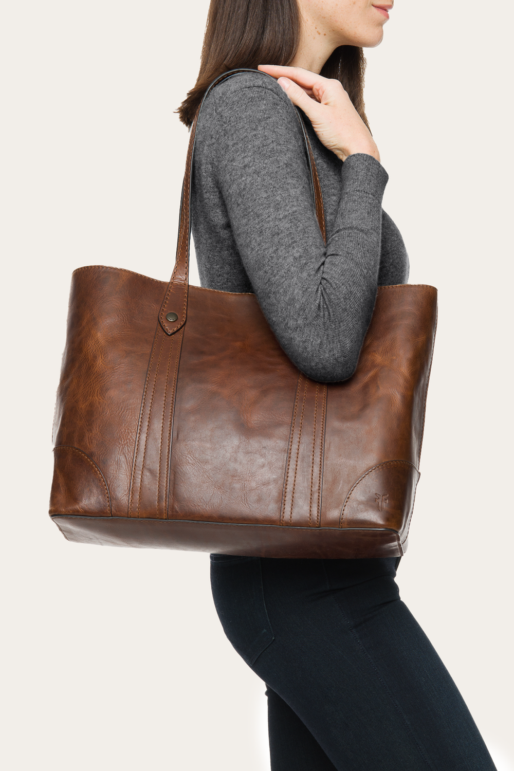 Frye Melissa Cognac Shopper Cognac