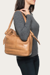 Frye Nora Knotted Hobo in Beige Beige