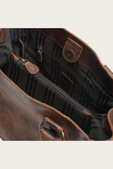 Frye Melissa Dark Brown Tote Dark Brown