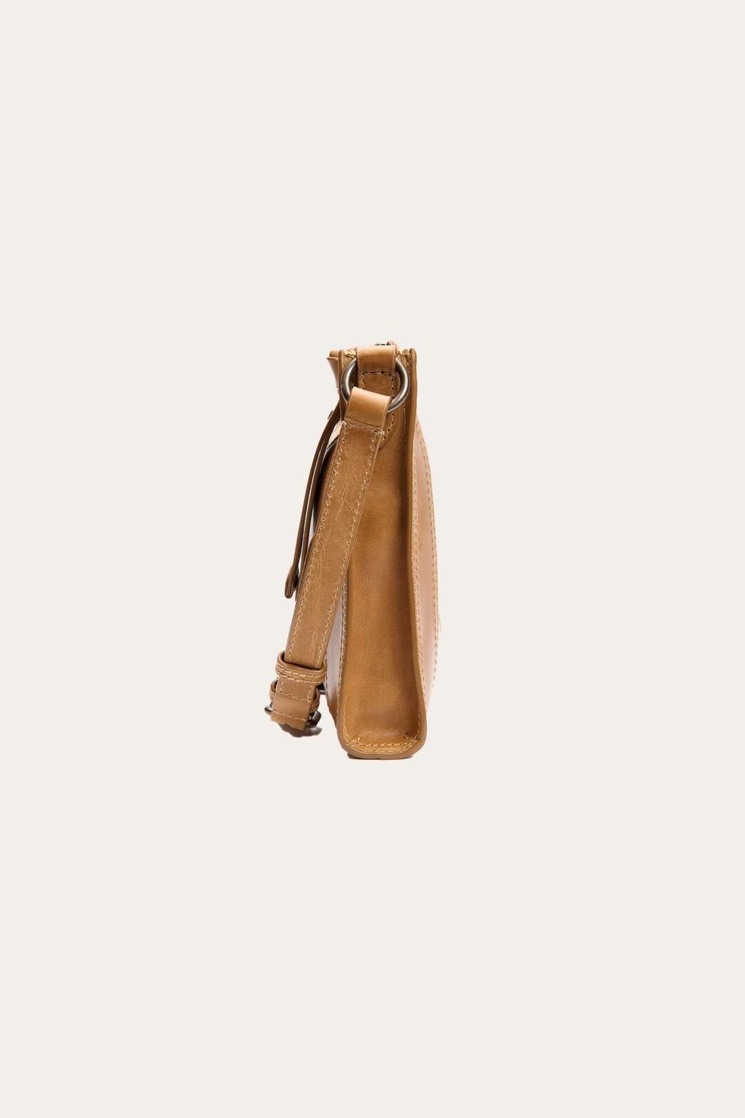 Frye Melissa Zip Crossbody in Beige Beige