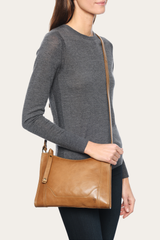 Frye Melissa Zip Crossbody in Beige Beige