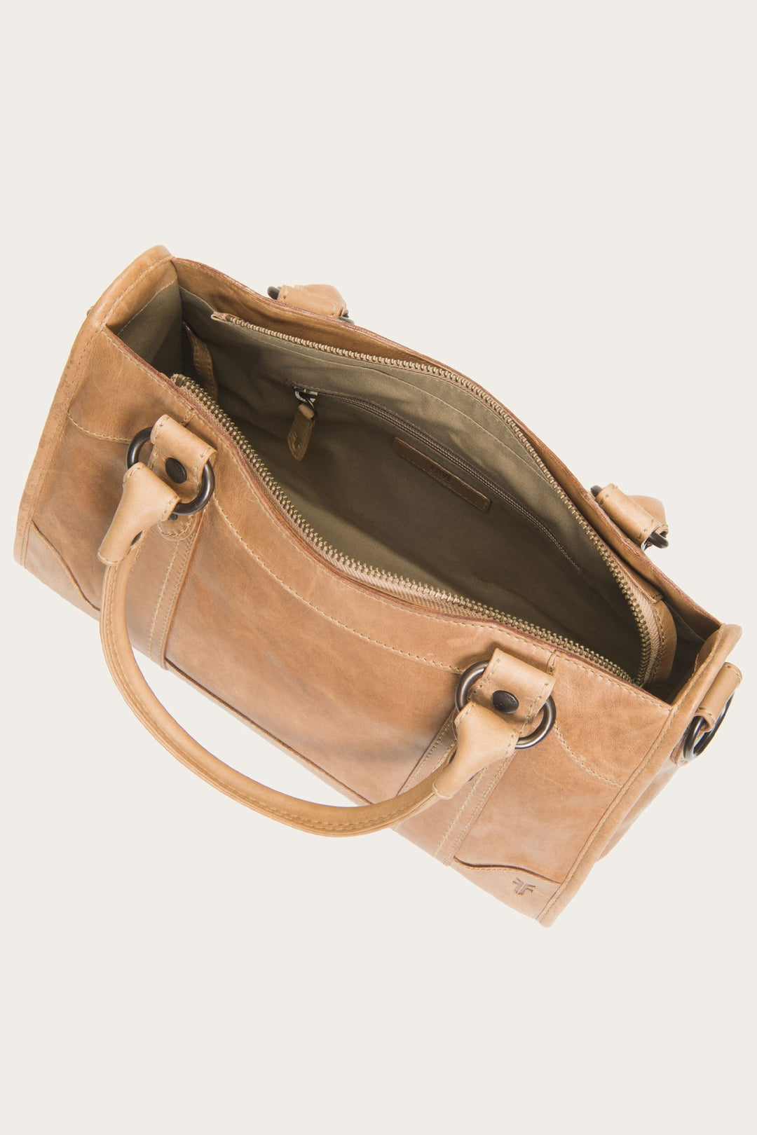 Frye Melissa Beige Satchel Beige