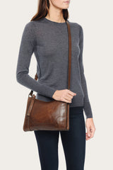 Frye Melissa Cognac Zip Crossbody Cognac